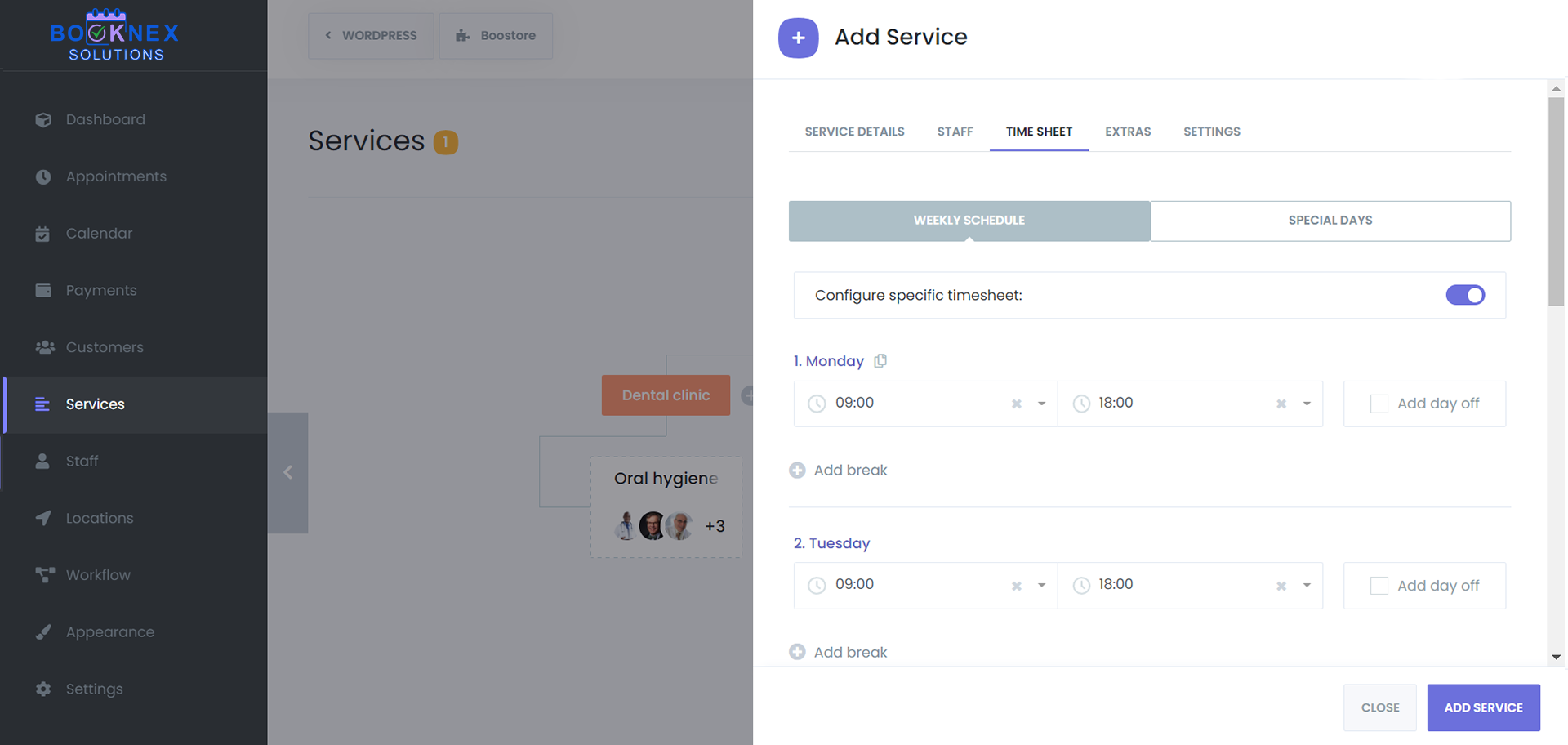 Staff Specific Hours