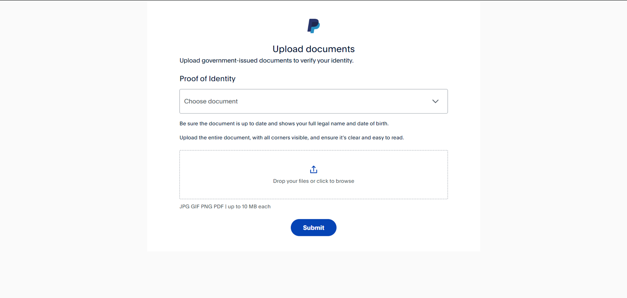 Identity Verification Documents