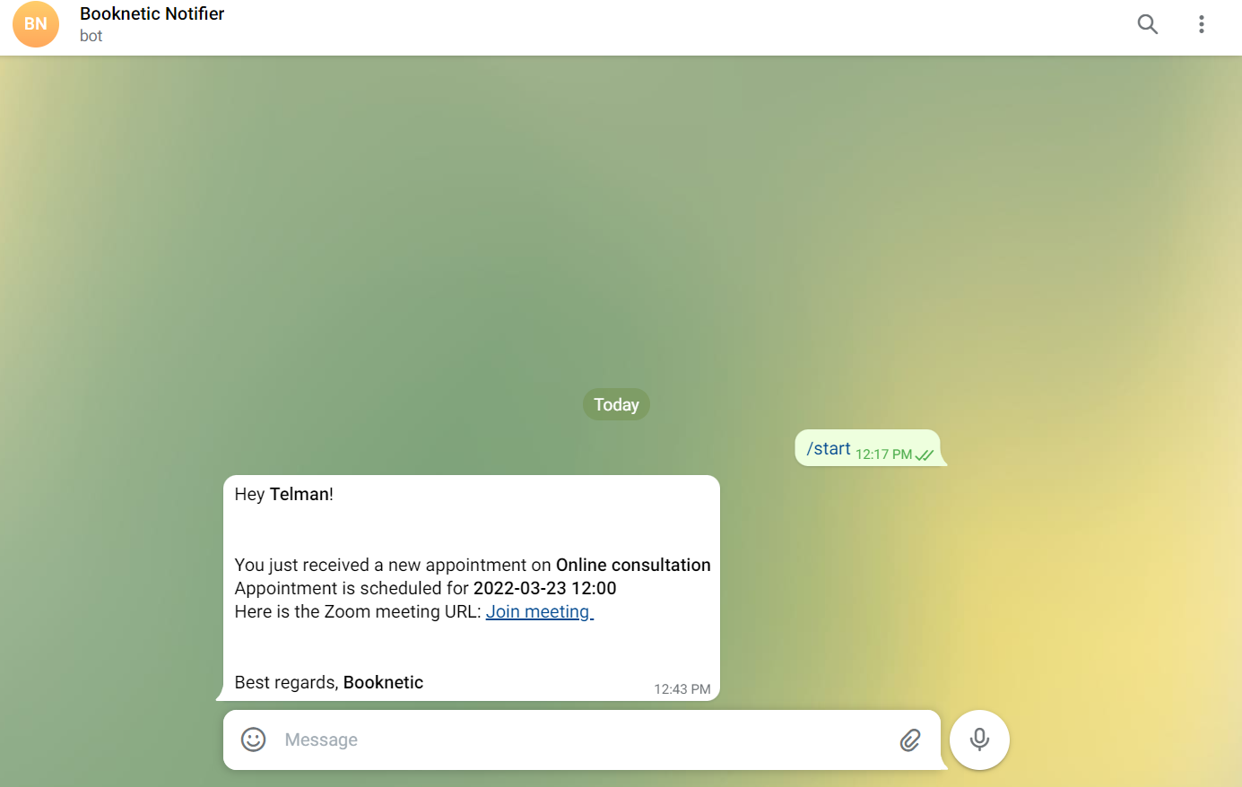 Telegram Notification